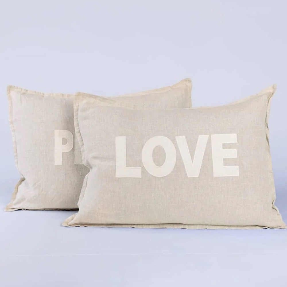 Pom Pom at Home x Jillybox Peace and Love Pillow Sham Set